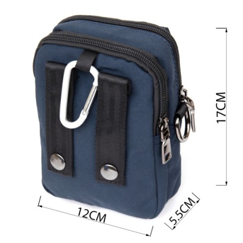 Сумка Vintage На пояс нейлон Синя (20649)