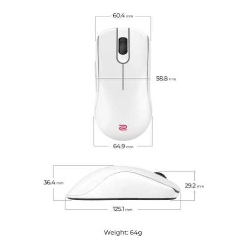 Мишка Zowie FK2DW Wireless White (9H.N4MBE.A3E)