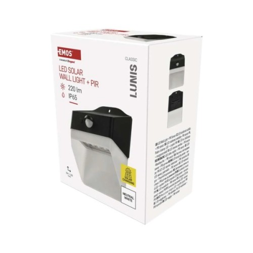 Світильник EMOS 220 лм IP65 4000K PIR (ZG151S)