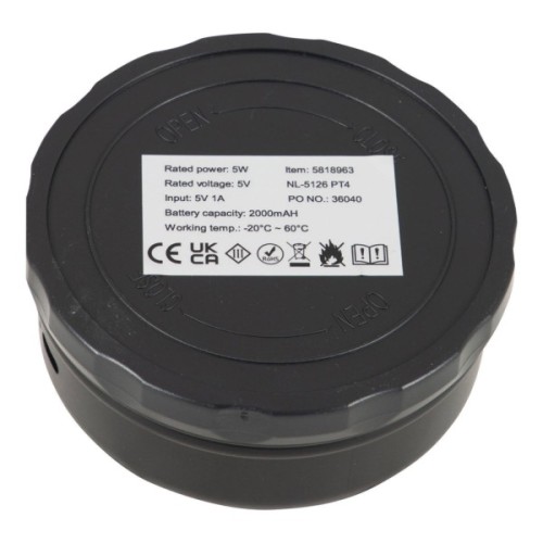 Ліхтар Bo-Camp Weirfield Rechargable 180 Lumen Black (5818963) (DAS303873)