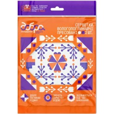 Серветки для прибирання Добра Господарочка Колекція Вибійка Целюлозні вологопоглинаючі Білі з принтом 2 шт. (4820086523974)