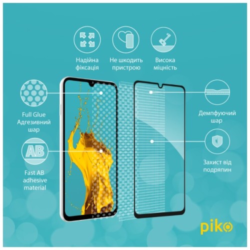 Скло захисне Piko Full Glue ESD Samsung A07 Black (1283126623806)