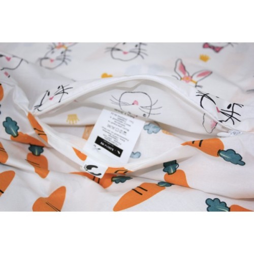 Постільна білизна MirSon Бязь Ranforce Elite 17-0529 Bunnies white 110х140 (2200004659930)