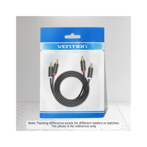Кабель мультимедійний 2xRCA M to 2xRCA M 1.5m black Vention (BCMBG)