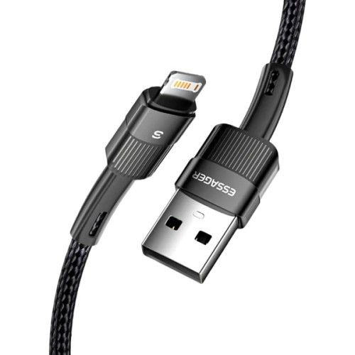 Дата кабель USB 2.0 AM to Lightning 2.0m 2.4A black Essager (EXCL-XCA01)