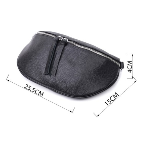 Сумка Vintage Шкіряна жіноча через плече з міні гаманцем Чорна (22666)