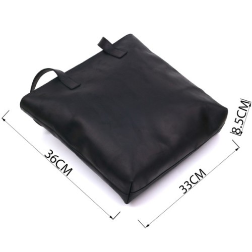 Сумка Shvigel Вінтажна шкіряна Чорна (16347)