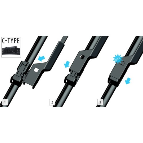 Щітка склоочисника OXIMO 600+600 мм (WC400400)