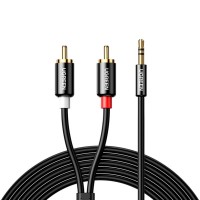 Кабель мультимедійний 3.5mm M to 2xRCA M 3.0m AV116 black Ugreen (10590)