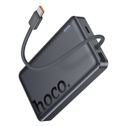 Батарея універсальна HOCO 10000 mAh Origen Dual PD/20W Magnetic with cable Type-C Metal Gray (Q44 / 714983)