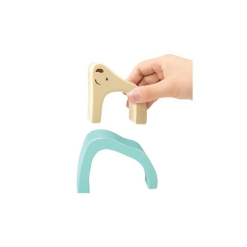 Розвиваюча іграшка Hape дерев'яна пірамідка Ведмедик (E0490)