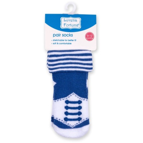 Шкарпетки дитячі Luvena Fortuna з малюнком блакитні (66012 M)