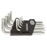 Ключ Sigma набір TORX 9шт T10-T50 CrV, короткі з отвором (4022211)