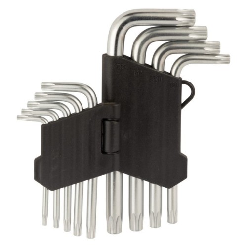 Ключ Sigma набір TORX 9шт T10-T50 CrV, короткі з отвором (4022211)