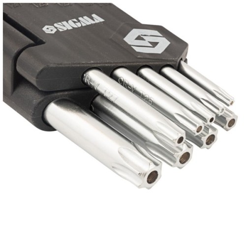 Ключ Sigma набір TORX 9шт T10-T50 CrV, короткі з отвором (4022211)