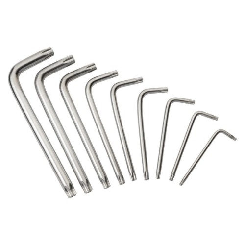 Ключ Sigma набір TORX 9шт T10-T50 CrV, короткі з отвором (4022211)