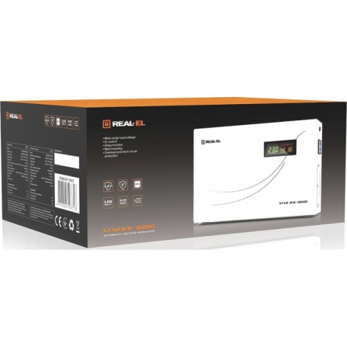 Стабілізатор напруги REAL-EL STAB WM-10000 (EL122400015)