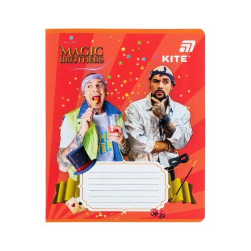 Зошит Kite Magic Brothers, 12 аркушів, клітинка (MB26-232)