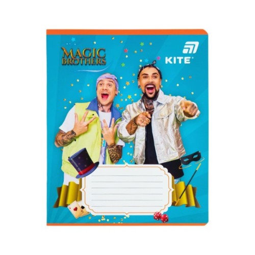 Зошит Kite Magic Brothers, 12 аркушів, клітинка (MB26-232)