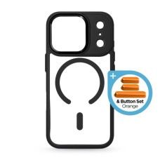 Чохол до мобільного телефона Armorstandart Unit-C MagCase Apple iPhone 17 Pro Black + Orange Button Set (ARM90585)