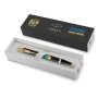 Ручка кулькова Parker IM 17 UKRAINE Black GT BP Тризуб фігурний на тлі прапора (22032_T1026u)