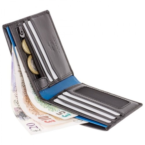 Гаманець Visconti PM101 Pablo з RFID Black Blue (PM101 BLK/BLUE)
