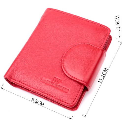 Гаманець ST Leather З натуральної шкіри Червоний (22453)