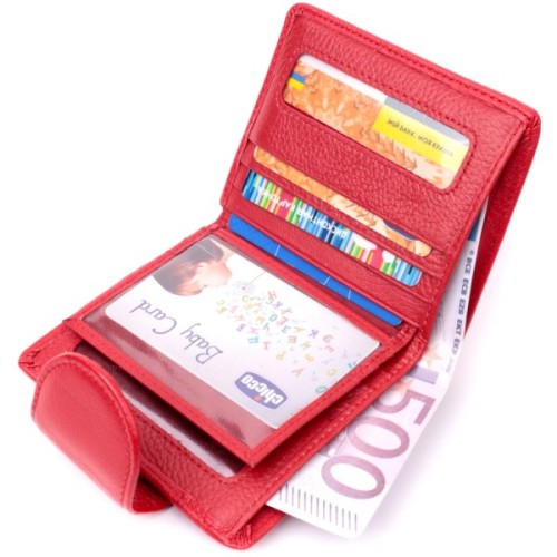 Гаманець ST Leather З натуральної шкіри Червоний (22453)