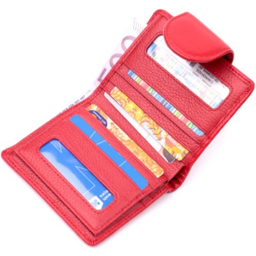 Гаманець ST Leather З натуральної шкіри Червоний (22453)