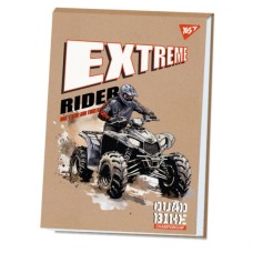 Альбом для малювання Yes А4 20 аркушів клеєний білила "Extreme rider" крафт (130576)
