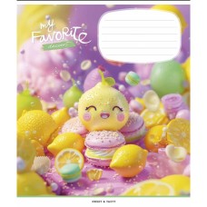 Зошит Школярик Favorite desserts 12 аркушів клітинка (012-3454K)
