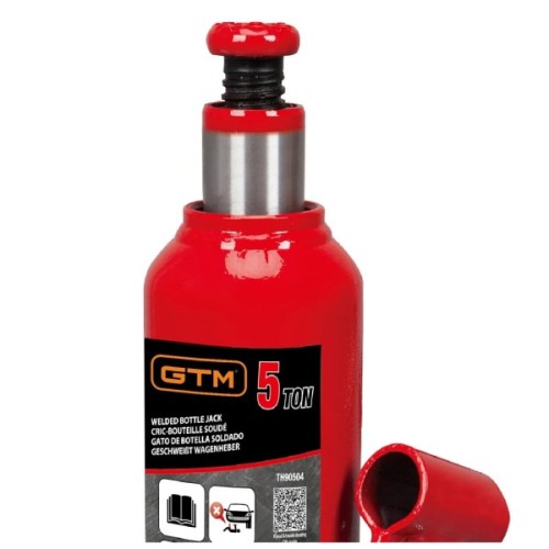 Домкрат GTM гідравлічний пляшковий 5т (216-41З мм) (Т90504)