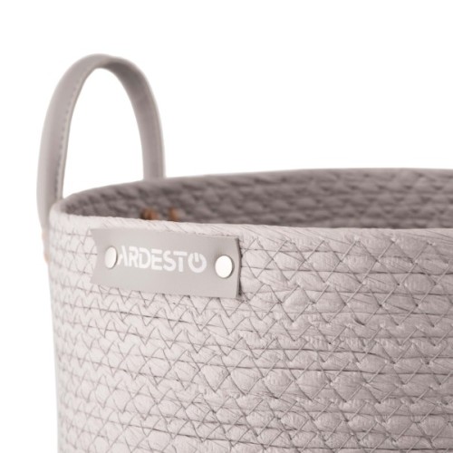 Кошик для зберігання Ardesto Minimalism Паперовий шпагат Сірий 6.9 л (ARHC2506RG)