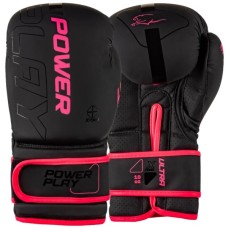 Боксерські рукавички PowerPlay 3024 Ultra Mat Чорно-Рожеві 8 унцій (PP_3024_8oz_Bl/Pink)