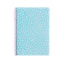 Блокнот Axent на спіралі А5 80 аркушів, клітинка, пластикова обкладинка, блакитний (8462-2-A)