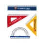Лінійка Kite набір: лінійка 15 см, 2 косинця, транспортир FC Barcelona (BC25-282)
