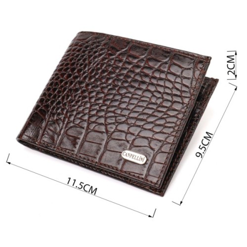 Портмоне Canpellini З натуральної шкіри Коричневе (21777)