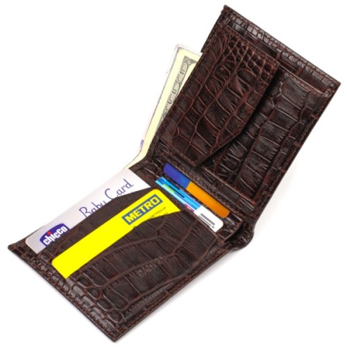 Портмоне Canpellini З натуральної шкіри Коричневе (21777)