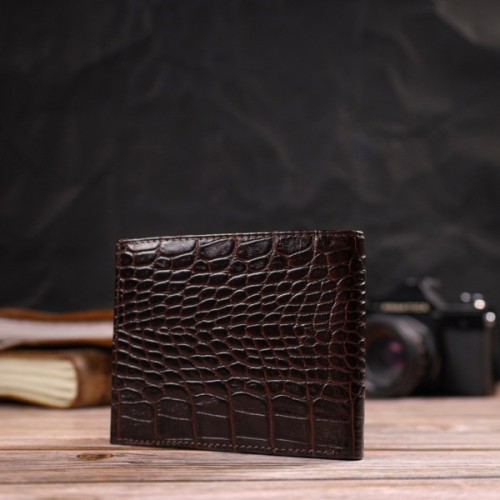 Портмоне Canpellini З натуральної шкіри Коричневе (21777)