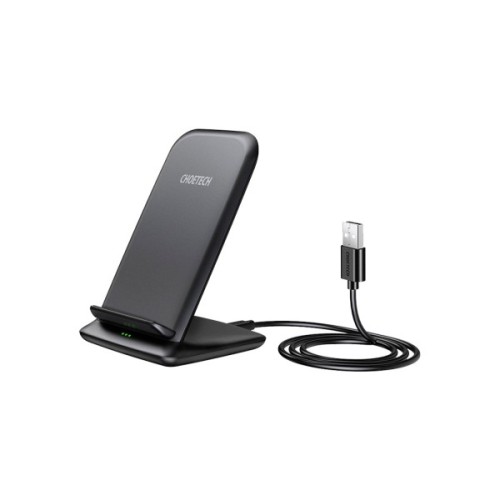 Зарядний пристрій Choetech 15W Fast Wireless Charging Stand 2coils black (T555-F-BK)