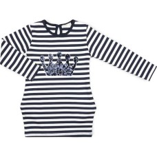 Плаття дитяче Breeze в полоску с короной (12309-128G-blue)