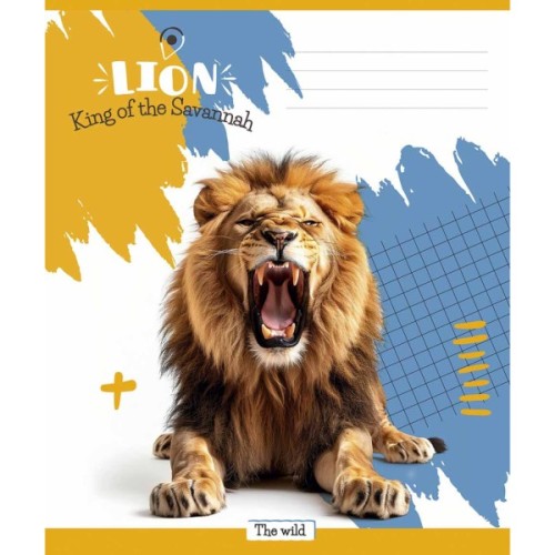 Зошит Школярик King of the Tropics 18 аркушів клітинка (018-3421K)