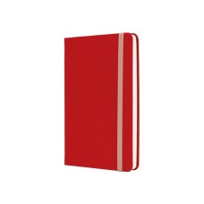 Книга записна Optima А5 SQUARE, тверда обкладинка, гумка, білий блок клітинка, червоний (O27100-03)