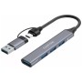 Концентратор Canyon USB-C/A 4-in-1 1xUSB 3.0 + 3xUSB 2.0 gray (CNS-TDS02G)