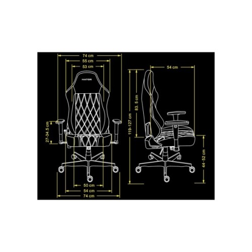 Крісло ігрове Hator Darkside 3L PU White (HTC3001L)