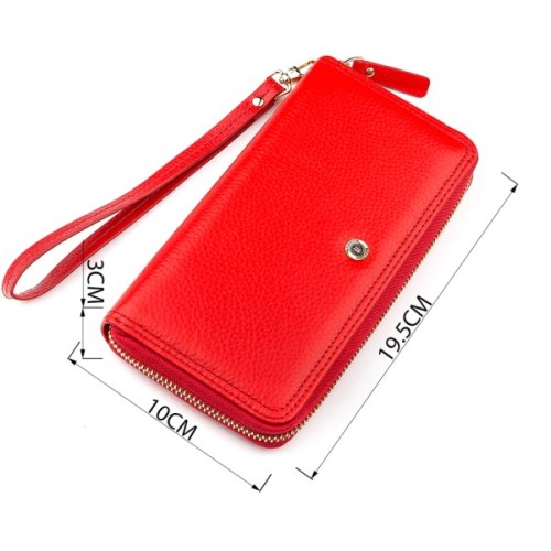 Гаманець Boston З натуральної шкіри Червоний (18464)