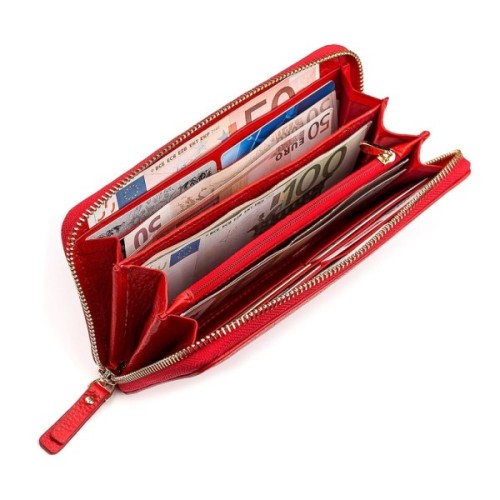 Гаманець Boston З натуральної шкіри Червоний (18464)