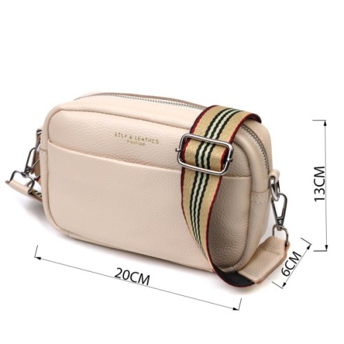 Сумка Vintage Жіноча на плече з натуральної шкіри Біла (22121)