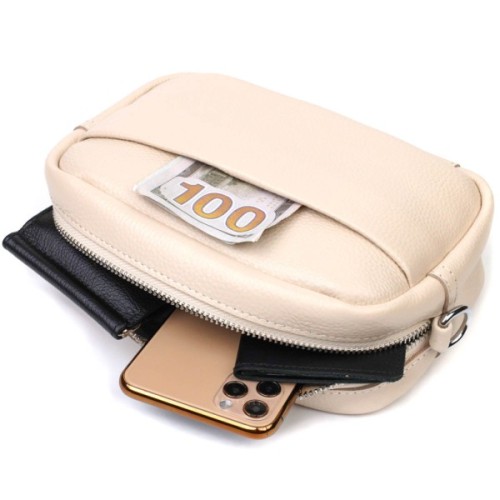 Сумка Vintage Жіноча на плече з натуральної шкіри Біла (22121)