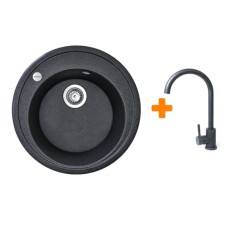 Мийка кухонна Adamant Sun графіт + змішувач (4824296910113) Мийка кухонна Adamant Sun графіт + змішувач (4824296910113)